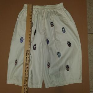 Kids Embroidered White Shorts